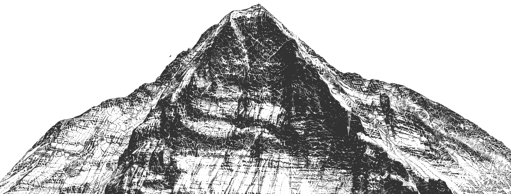 Dessin de la face nord de l’Eiger